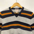 ブルックスブラザーズ BROOKS BROTHERS PURE LAMBSWOOL マルチボーダー Vネック ニット メンズ import:S