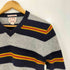 ブルックスブラザーズ BROOKS BROTHERS PURE LAMBSWOOL マルチボーダー Vネック ニット メンズ import:S