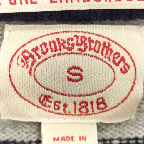 ブルックスブラザーズ BROOKS BROTHERS PURE LAMBSWOOL マルチボーダー Vネック ニット メンズ import:S
