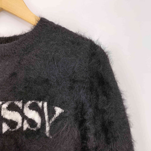 マウジー moussy 24aw SHAGGY MOUSSY LOGO KNIT レディース FREE