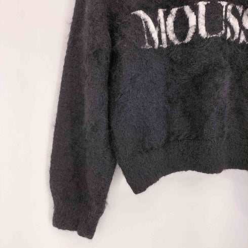 マウジー moussy 24aw SHAGGY MOUSSY LOGO KNIT レディース FREE