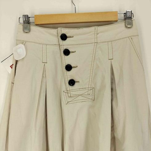 アヴィレックス AVIREX ボタンフライ タック ロングフレアスカート レディース M