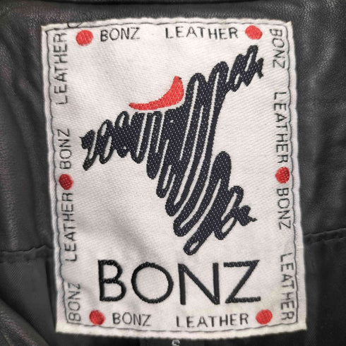 BONZ ラムレザー 襟袖切替 スエード ショート丈コート ジャケット メンズ import:S