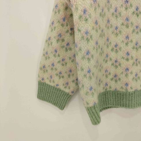 ザラ ZARA 花柄ジャガードニットカーディガン レディース import:S