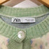 ザラ ZARA 花柄ジャガードニットカーディガン レディース import:S
