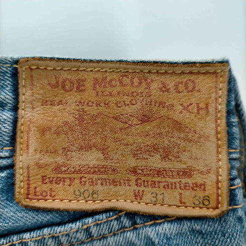 ジョーマッコイ JOE McCOY 90S 旧マッコイ 906 オフセットベルトループ 隠しリベット 赤耳 Vステッチ セルビッチ ボタンフライ デニム パンツ メンズ W:31 L:36