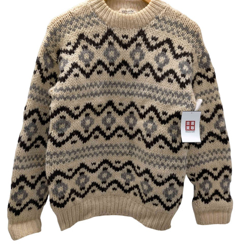 80-90S ADAM BROTHERS icelandic ノルディック柄 YARN ヤーンウール ニット セーター メンズ