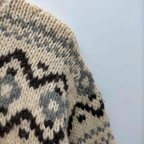 80-90S ADAM BROTHERS icelandic ノルディック柄 YARN ヤーンウール ニット セーター メンズ