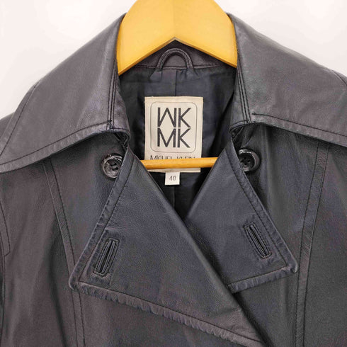 ミッシェルクラン MICHEL KLEIN ピッグレザー ダブルハーフコート レディース 40