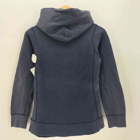 ビームスボーイ BEAMS BOY ATHLETE フロッキー プリント リバース型 プルオーバー パーカー ナス紺 レディース