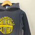 ビームスボーイ BEAMS BOY ATHLETE フロッキー プリント リバース型 プルオーバー パーカー ナス紺 レディース