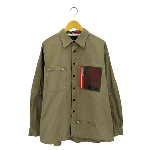 エコー ECKO 90~00s FUNCTION. デタッチャブル メッシュデザイン L/S シャツ メンズ XL
