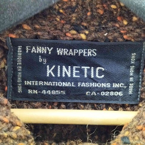 FANNY WRAPPERS by KINETIC メランジ ウール ニット ロング カーディガン レディース