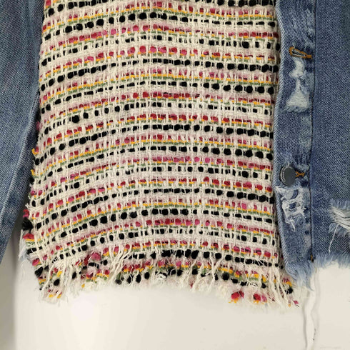 ザラ ZARA デニムダメージジャケット メンズ import:M