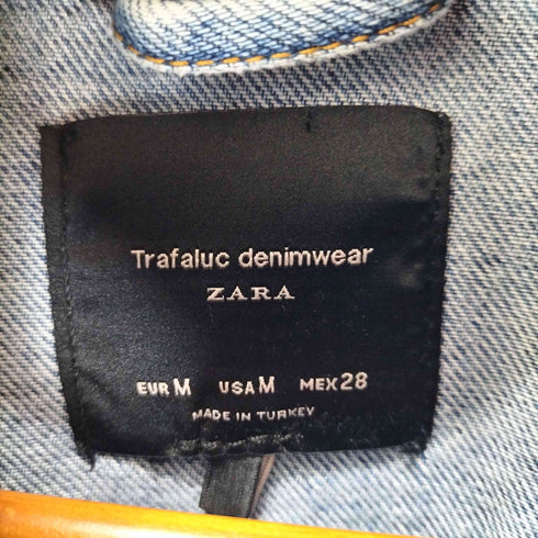 ザラ ZARA デニムダメージジャケット メンズ import:M