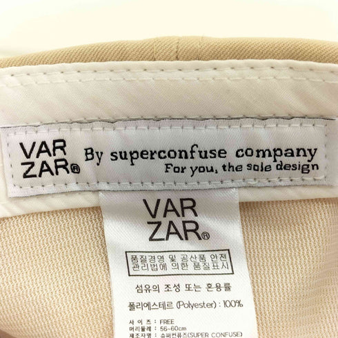 バザール VARZAR Rose gold stud over fit ball cap レディース FREE