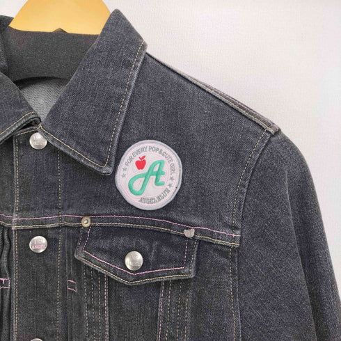 エンジェルブルー ANGEL BLUE ワッペン刺繍デニムトラッカージャケット Y2K レディース JPN:L
