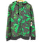 バートン BURTON 葉っぱ柄 裏起毛 ジップアップパーカー メンズ import:S