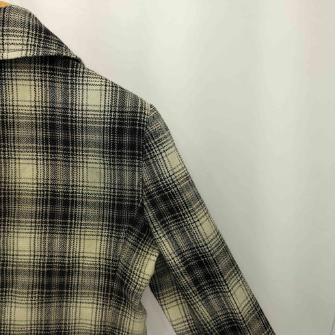サックスフィフスアベニュー SAKS FIFTH AVENUE THE WORKS イタリア製 チェック柄 ハーフコート レディース 38