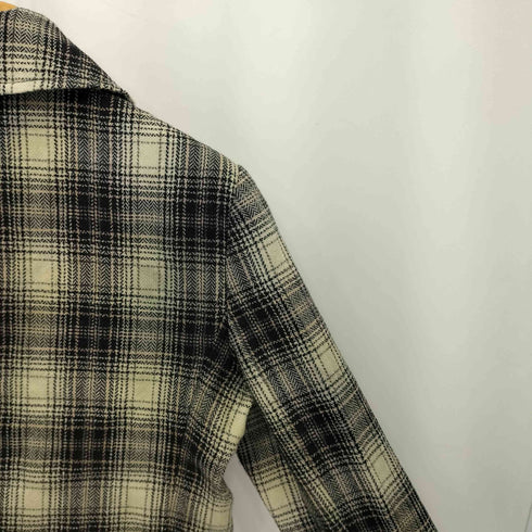 サックスフィフスアベニュー SAKS FIFTH AVENUE THE WORKS イタリア製 チェック柄 ハーフコート レディース 38