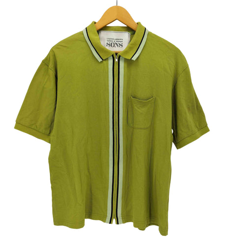 ユナイテッドアローズ UNITED ARROWS SONS C/P/S/R/Z/P/S/S ジップアップ 配色 ポロシャツ メンズ JPN:L