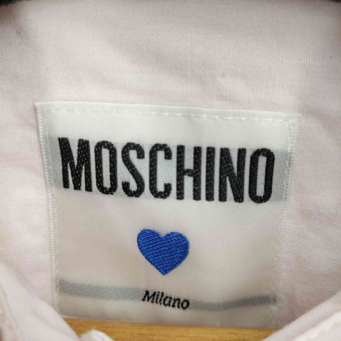 モスキーノ MOSCHINO パッチデザイン 金ボタン L/S BD シャツ レディース 82-164