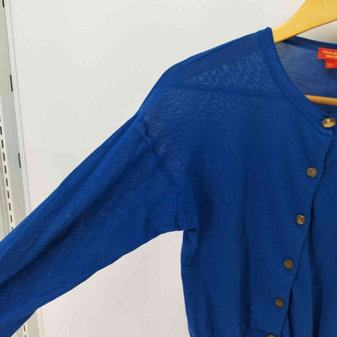 ヴィヴィアンウエストウッドレッドレーベル Vivienne Westwood RED LABEL イタリア製 オーブ刺繍 コットン ニット カーディガン レディース import:M