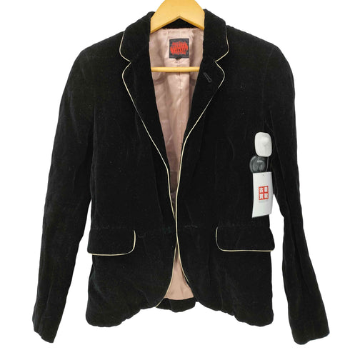 ジャンポールゴルチエ Jean Paul GAULTIER ベロア パイピング ボタンレス テーラードジャケット archive レディース JPN:40