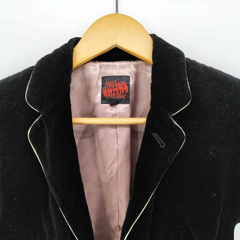 ジャンポールゴルチエ Jean Paul GAULTIER ベロア パイピング ボタンレス テーラードジャケット archive レディース JPN:40