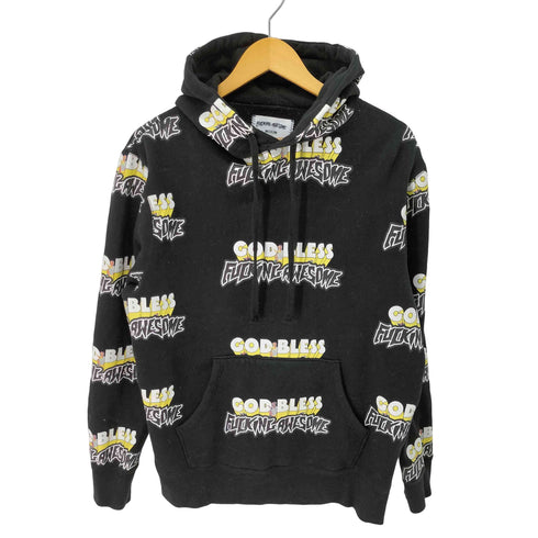 ファッキンオーサム FUCKING AWESOME GOD BLESS 総柄プリントプルオーバーパーカー メンズ import:M