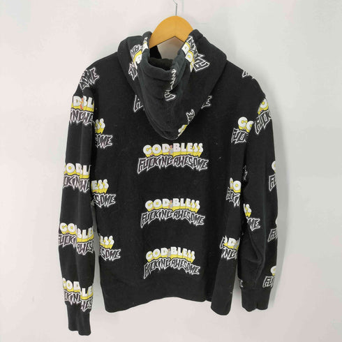 ファッキンオーサム FUCKING AWESOME GOD BLESS 総柄プリントプルオーバーパーカー メンズ import:M
