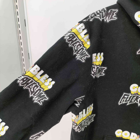 ファッキンオーサム FUCKING AWESOME GOD BLESS 総柄プリントプルオーバーパーカー メンズ import:M