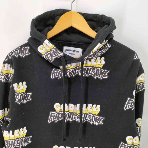 ファッキンオーサム FUCKING AWESOME GOD BLESS 総柄プリントプルオーバーパーカー メンズ import:M