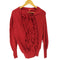 ヴィヴィアンウエストウッドレッドレーベル Vivienne Westwood RED LABEL イタリア製 オリゾンティ 変形 コットン ニット フリル カーディガン レディース import:M