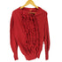 ヴィヴィアンウエストウッドレッドレーベル Vivienne Westwood RED LABEL イタリア製 オリゾンティ 変形 コットン ニット フリル カーディガン レディース import:M