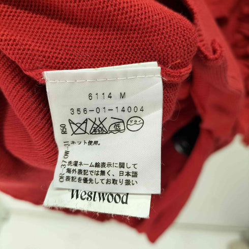 ヴィヴィアンウエストウッドレッドレーベル Vivienne Westwood RED LABEL イタリア製 オリゾンティ 変形 コットン ニット フリル カーディガン レディース import:M