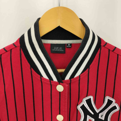 エムエルビー MLB ワッペン ストライプブルゾン メンズ M
