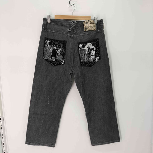 Artful Dodger グラフィックプリント刺繍 バックポケット デニム Y2K メンズ UK:34-35