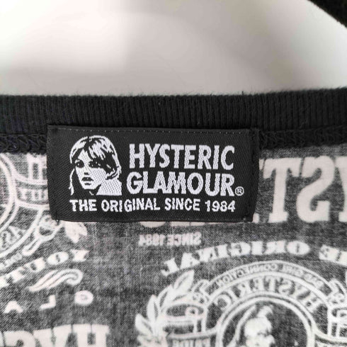 ヒステリックグラマー HYSTERIC GLAMOUR バック総柄 ノースリーブ カットソー Tシャツ レディース FREE