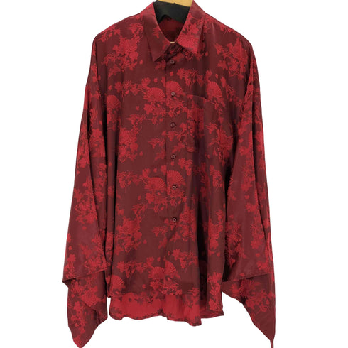 AXES X 総柄 チャイナL/Sサテンシャツ メンズ JPN:XL