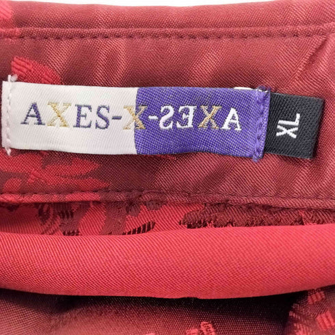 AXES X 総柄 チャイナL/Sサテンシャツ メンズ JPN:XL
