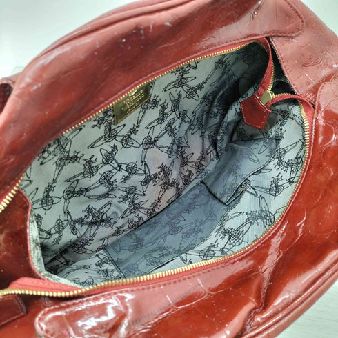 ヴィヴィアンウエストウッド Vivienne Westwood イタリア製 オーブ レザー クロコ型押し ハンド バッグ レディース