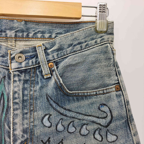 リーバイス Levis 90s 502 アニメ/ペイントリメイク ジップフライ デニムパンツ メンズ W29 L34