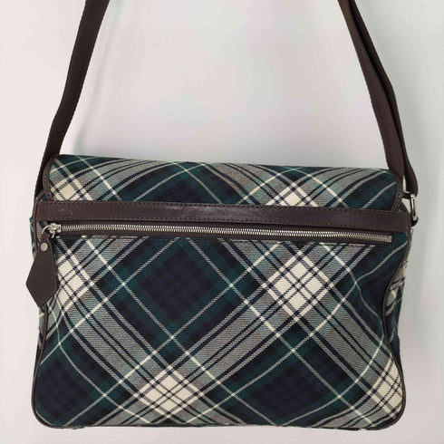 ヴィヴィアンウエストウッド Vivienne Westwood イタリア製 タータンチェック レザー コンビ キャンバス ショルダー バッグ レディース