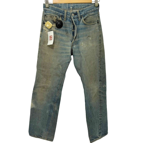 リーバイス Levis 70s 76年6月製造 66後期 501 刻印6 スモールe 縮率8% 黒カン 赤耳 内股シングル セルビッチデニム メンズ W29 L31