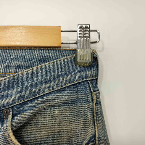 リーバイス Levis 70s 76年6月製造 66後期 501 刻印6 スモールe 縮率8% 黒カン 赤耳 内股シングル セルビッチデニム メンズ W29 L31
