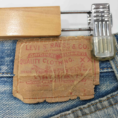 リーバイス Levis 70s 76年6月製造 66後期 501 刻印6 スモールe 縮率8% 黒カン 赤耳 内股シングル セルビッチデニム メンズ W29 L31