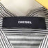 ディーゼル DIESEL ストライプ 変形 パッチワーク アシメトリ クロスプレート ノースリブ シャツ ワンピース レディース import:M