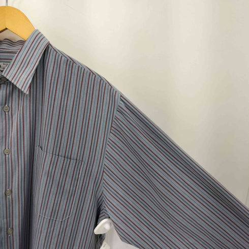 60~70s コットンポリ ストライプボックスシャツ メンズ 18 2/1