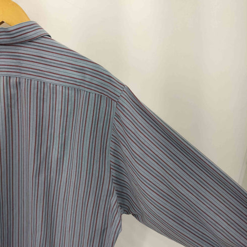 60~70s コットンポリ ストライプボックスシャツ メンズ 18 2/1